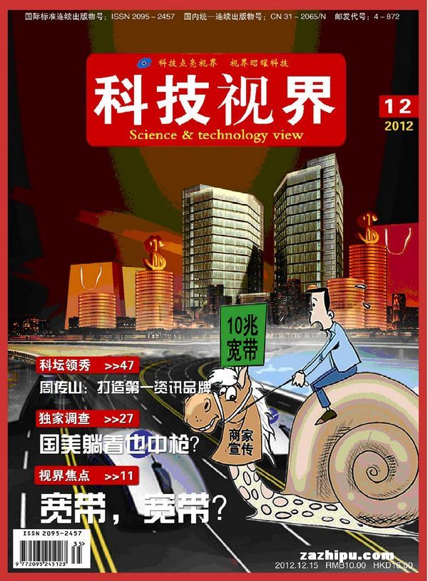 科技视界2012年12月期封面-科技视界订阅-杂志