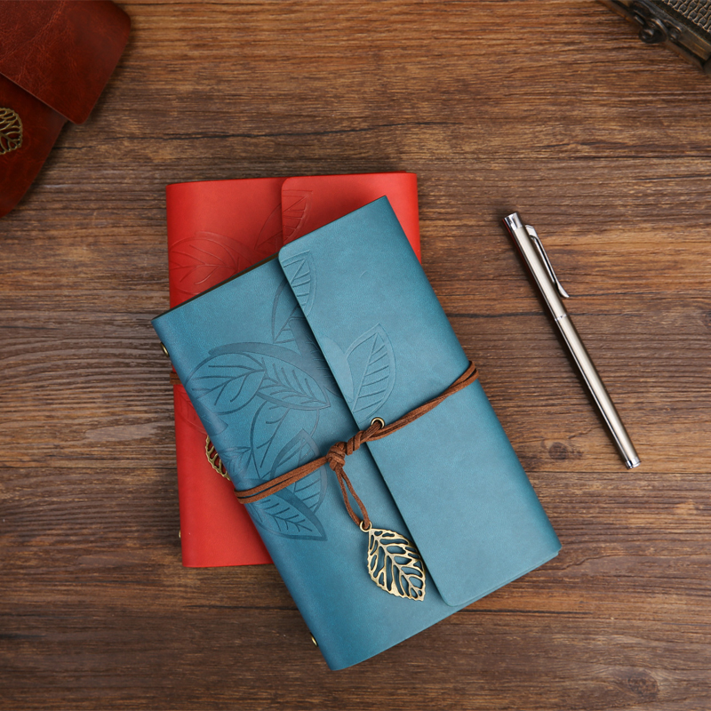 日韩创意活页复古树叶记事本(中本)