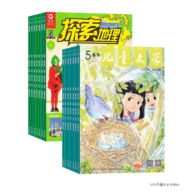 探索地理(1年共12期)+儿童文学少年版(1年共12期)两刊组合订阅(杂志订阅)