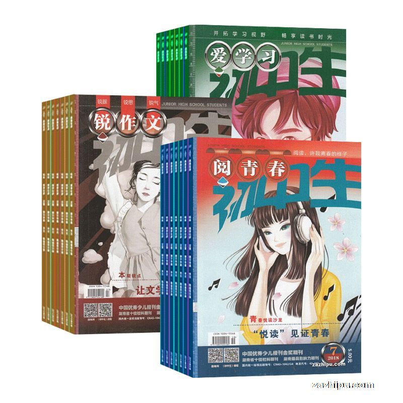 初中生英语(1年12期)+初中生作文(1年12期)+初中生阅读(1年12期)三刊组合杂志订阅限湖南省外订阅