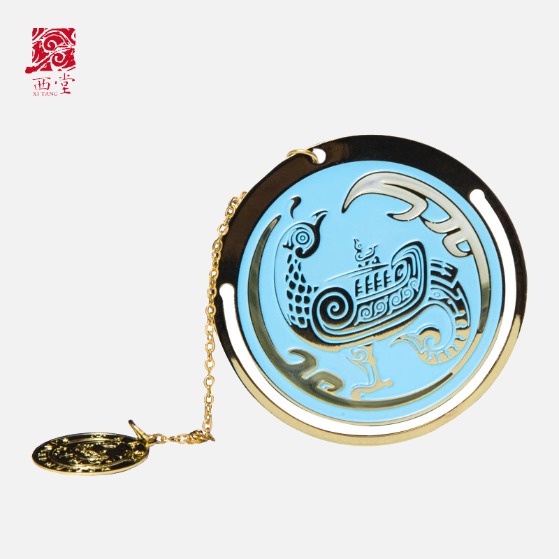 博物馆馆藏鸟尊铜制书签镂空金属山西文创文具礼品创意