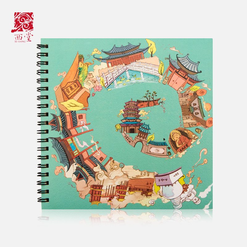 土木华章线圈笔记本方本山西文创便签记事本插画文具礼品