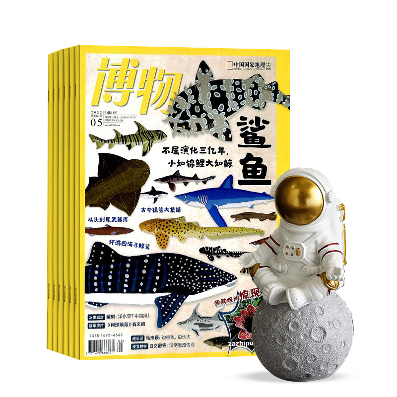 博物(1年共12期)+宇航员太空人摆件